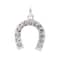12 Pack: Silver Plated Pavé Horseshoe Charm by Bead Landing™